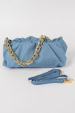 Denim Rectangle Chain Clutch