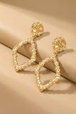 Rough Textured Diamond Shape Drop Earrings