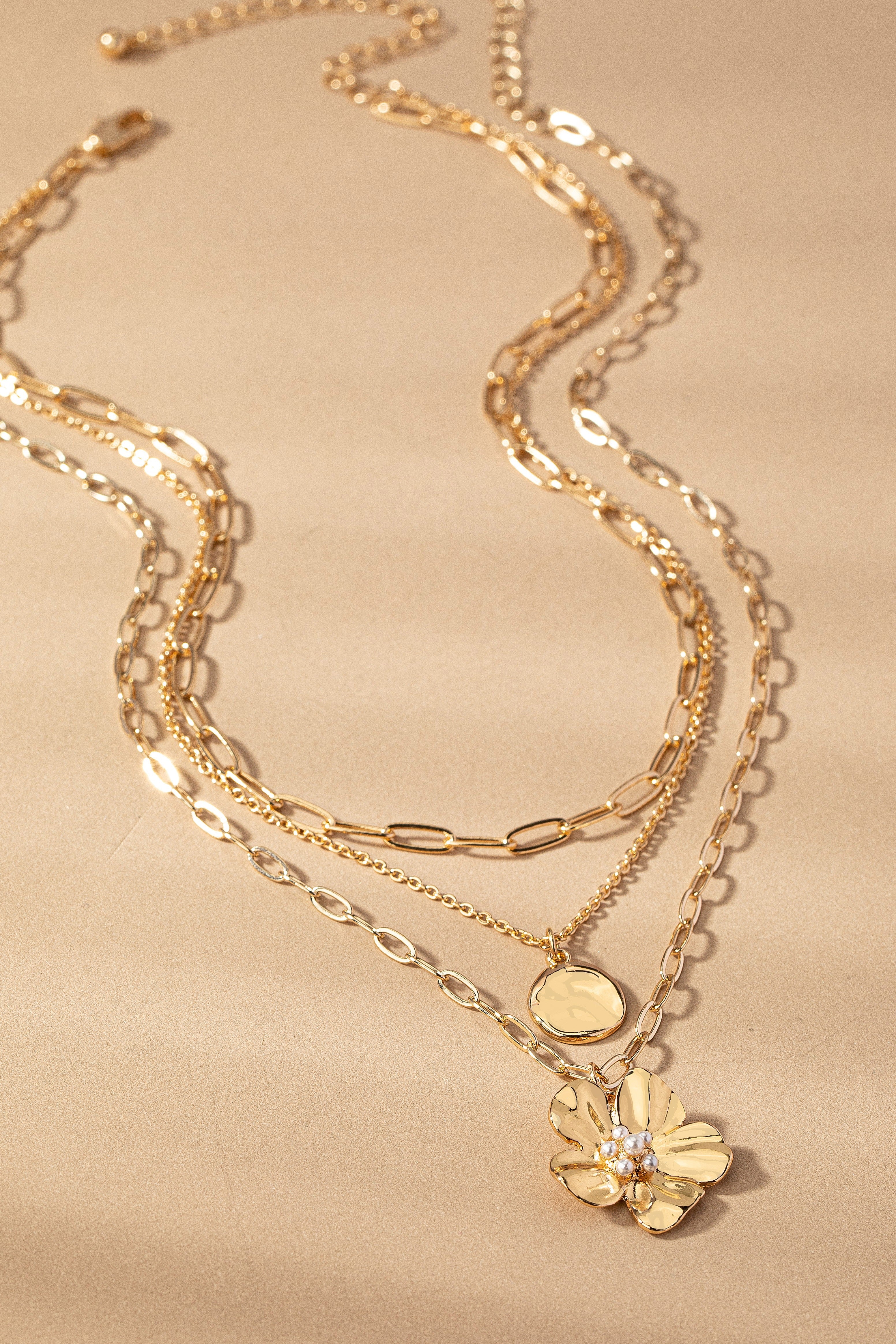3 Necklaces Set With Mixed Chains