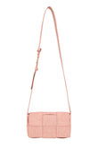 Checkered Pu Leather Crossbody Bag