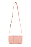 Checkered Pu Leather Crossbody Bag