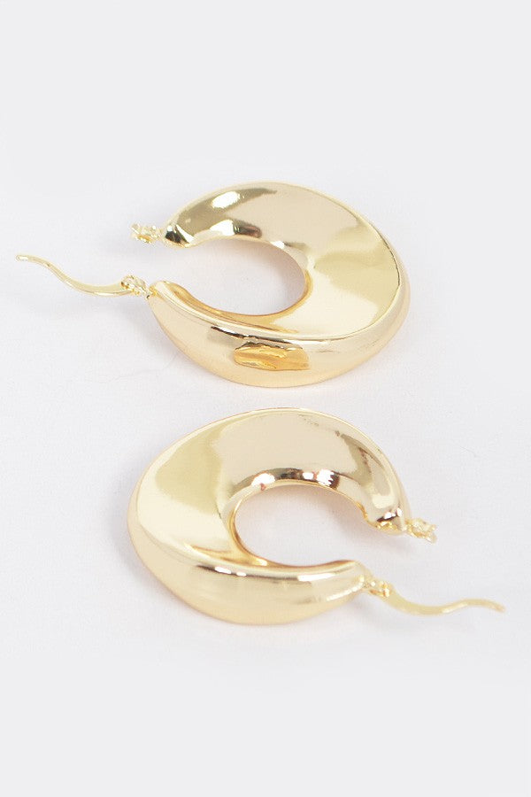 Vintage Gold Dip Metal Earring