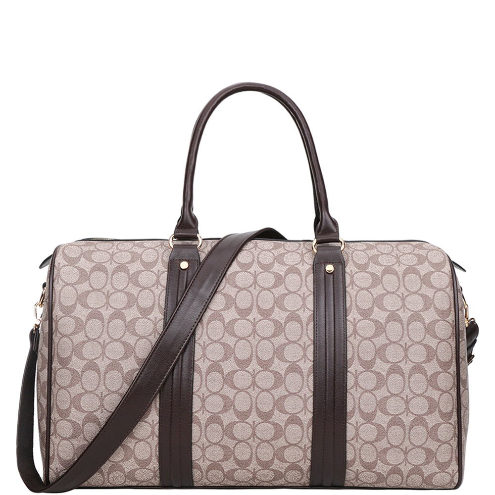 Oval Printed Handle Travel Boston Bag GRAND BAZAAR