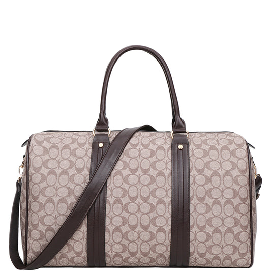 Oval Printed Handle Travel Boston Bag GRAND BAZAAR