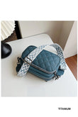 QUILTED VEGAN LEATHER CROSSBODY BAG