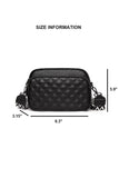 QUILTED VEGAN LEATHER CROSSBODY BAG