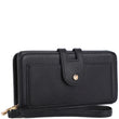 Plain Textured Zipper Hand Strap Wallet