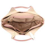 Plain Textured Shoulder Tote Bag