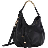 Trendy Metal Handle Curve Tote Bag 