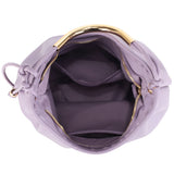 Trendy Metal Handle Curve Tote Bag 