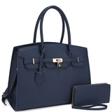 2In1 Modern Key Lock Design Satchel Bag W Wallet Set