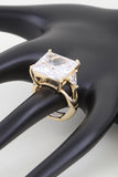 Cubic Rhinestone Statement Ring GRAND BAZAAR