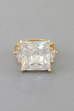 Cubic Rhinestone Statement Ring GRAND BAZAAR