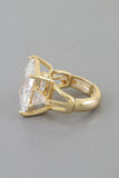Cubic Rhinestone Statement Ring GRAND BAZAAR