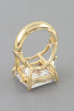Cubic Rhinestone Statement Ring GRAND BAZAAR