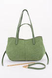 Suede Tote With Chain Strap