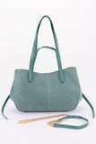 Suede Tote With Chain Strap