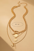 Layered Gold Celestial Charm Necklace