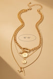 Layered Gold Celestial Charm Necklace