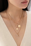 Layered Gold Celestial Charm Necklace