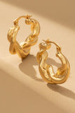Twisted Sculptural Gold Hoop Earrings GRAND BAZAAR