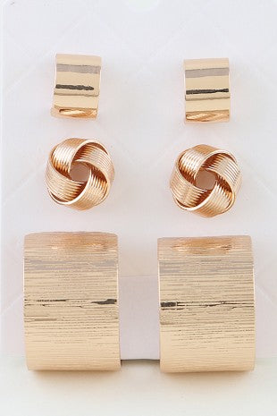Carved Modern Hoop Earrings