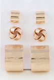Carved Modern Hoop Earrings