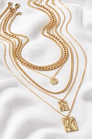 6 Mixed Chain Necklaces Set