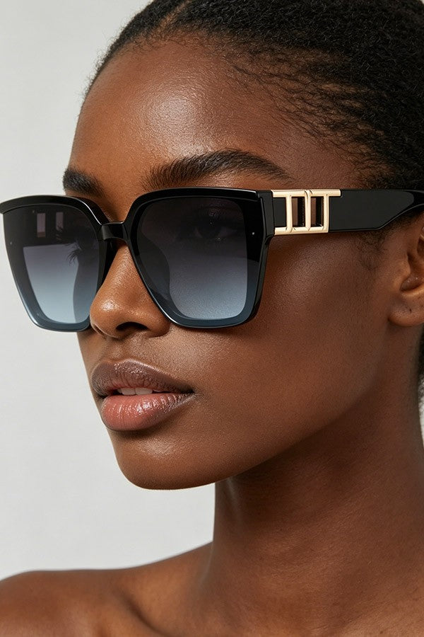 Modern Block Frame Sunglasses