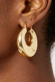 Vintage Gold Dip Metal Earring