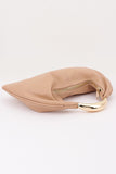 Metallic Top Handle Hobo Bag