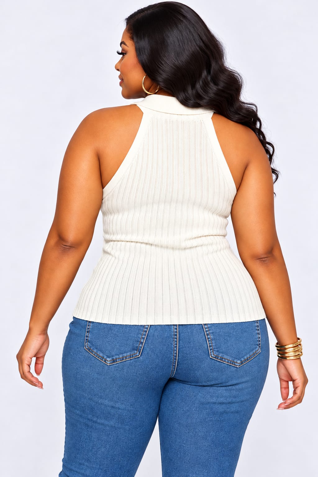 ELEVATED CASUAL SLEEVELESS TOP PLUS