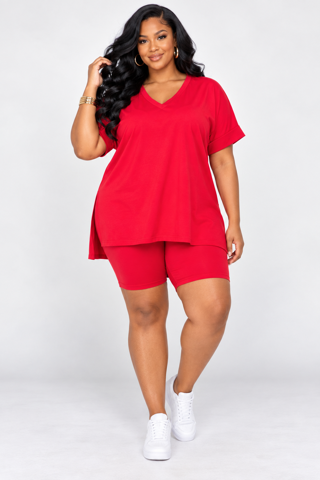 DAILY ROUTINE BIKER SHORTS SET PLUS