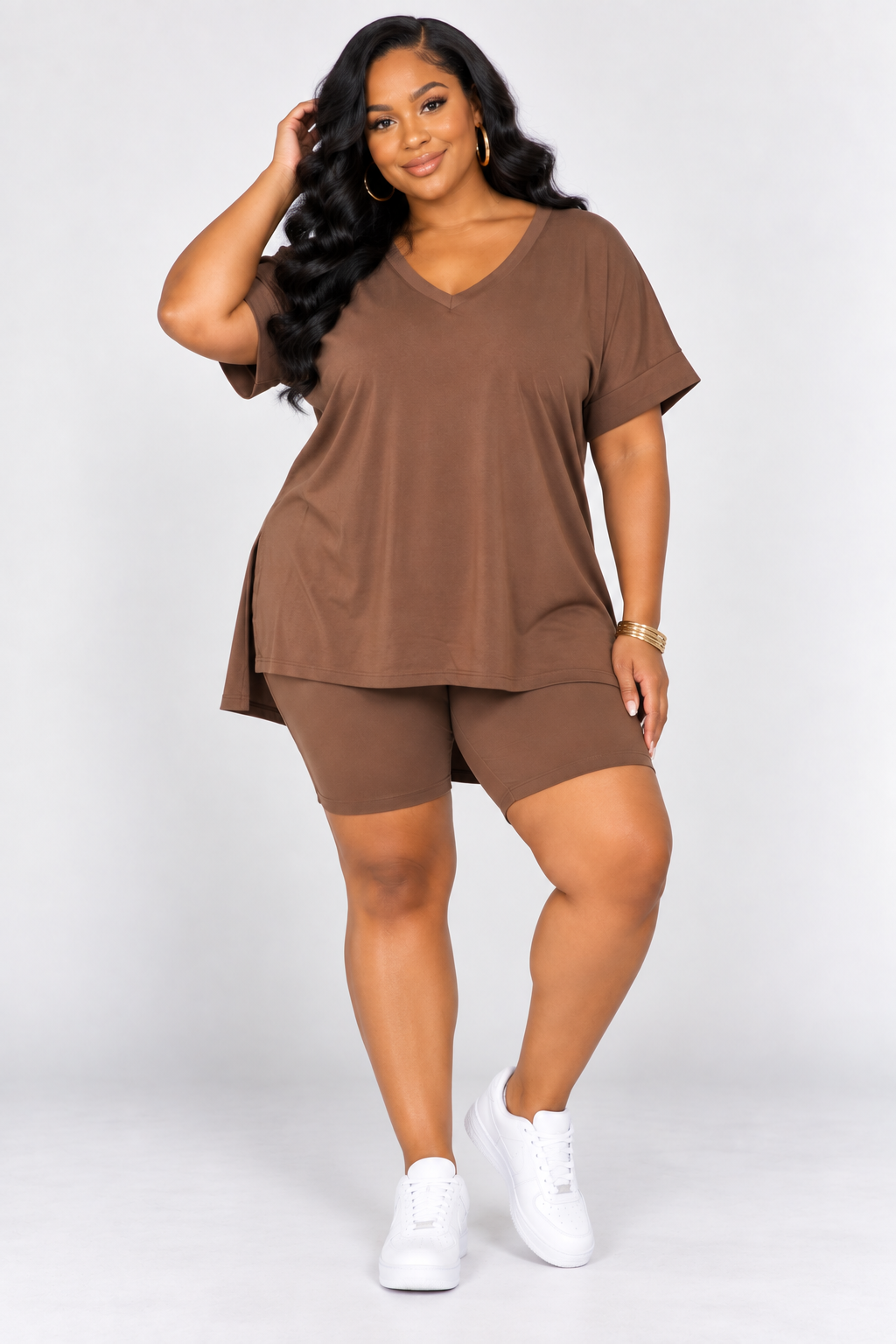 DAILY ROUTINE BIKER SHORTS SET PLUS