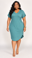 DAY OUT TEXTURED DRESS PLUS