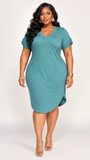DAY OUT TEXTURED DRESS PLUS