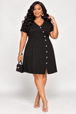 CYNTHIA ASYMMETRICAL RIBBED DRESS PLUS