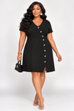 CYNTHIA ASYMMETRICAL RIBBED DRESS PLUS