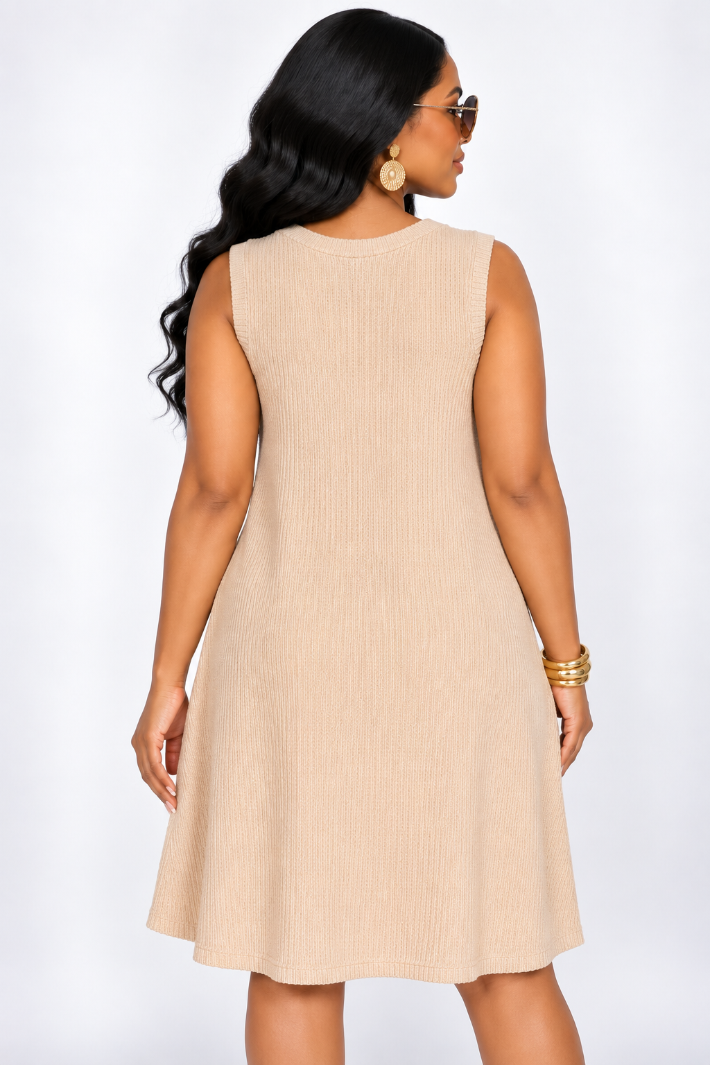 RAVEN SLEEVELESS RIBBED DRESS