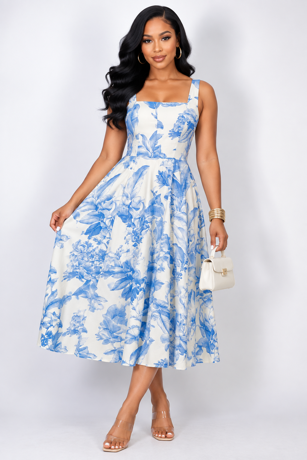 SWEET DELILAH FLORAL MIDI DRESS