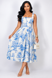 SWEET DELILAH FLORAL MIDI DRESS