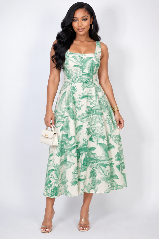 SWEET DELILAH FLORAL MIDI DRESS