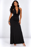 MAKE IT RIGHT COWL FITTED MAXI DRESS