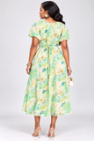 GARDEN FIELDS SHEER MIDI DRESS