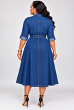 MY DENIM DARLING SHIRT MIDI DRESS