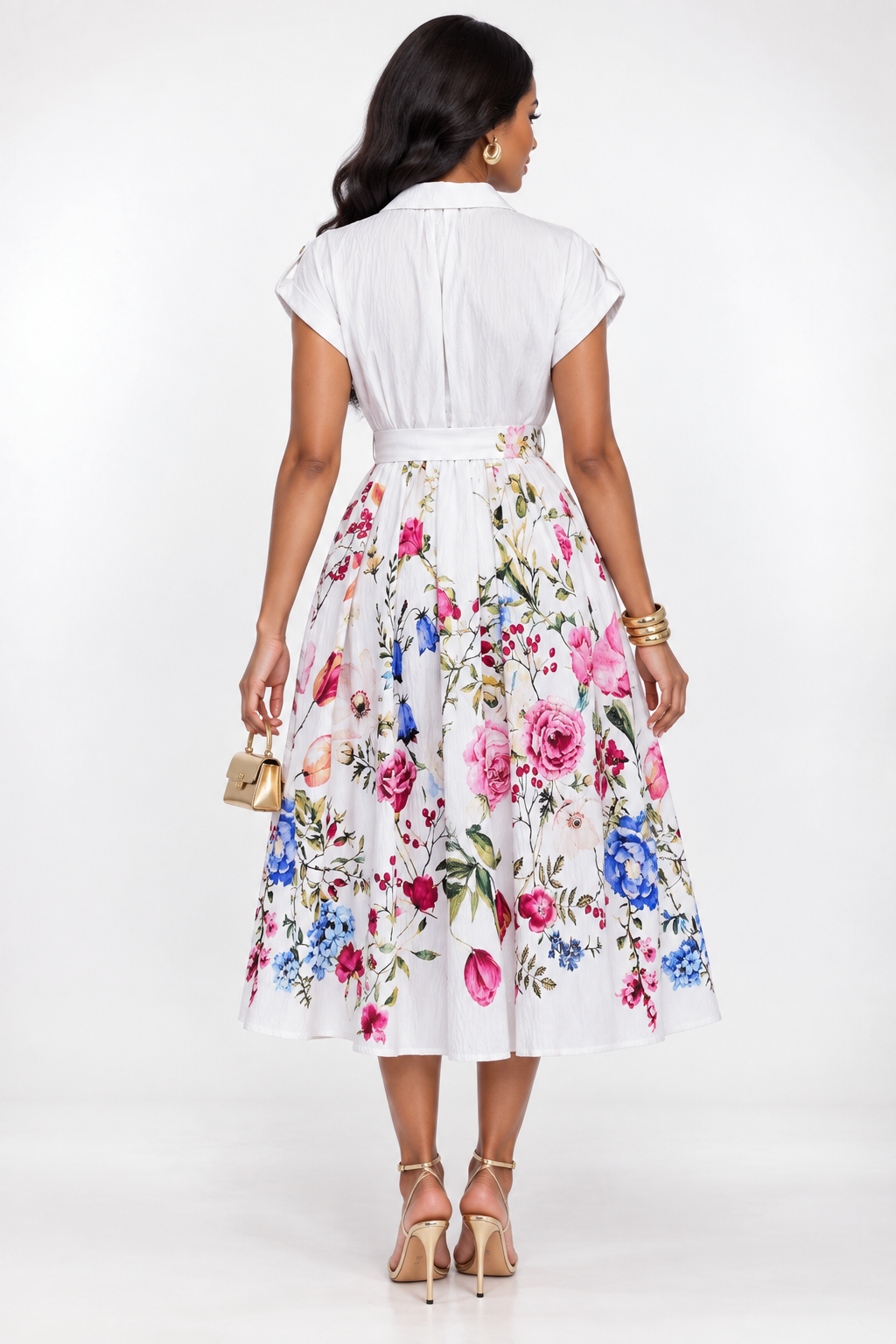 SEE ME BLOSSOM FLORAL MIDI DRESS