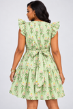FLOWER GIRL FLUTTER SLEEVE DRESS