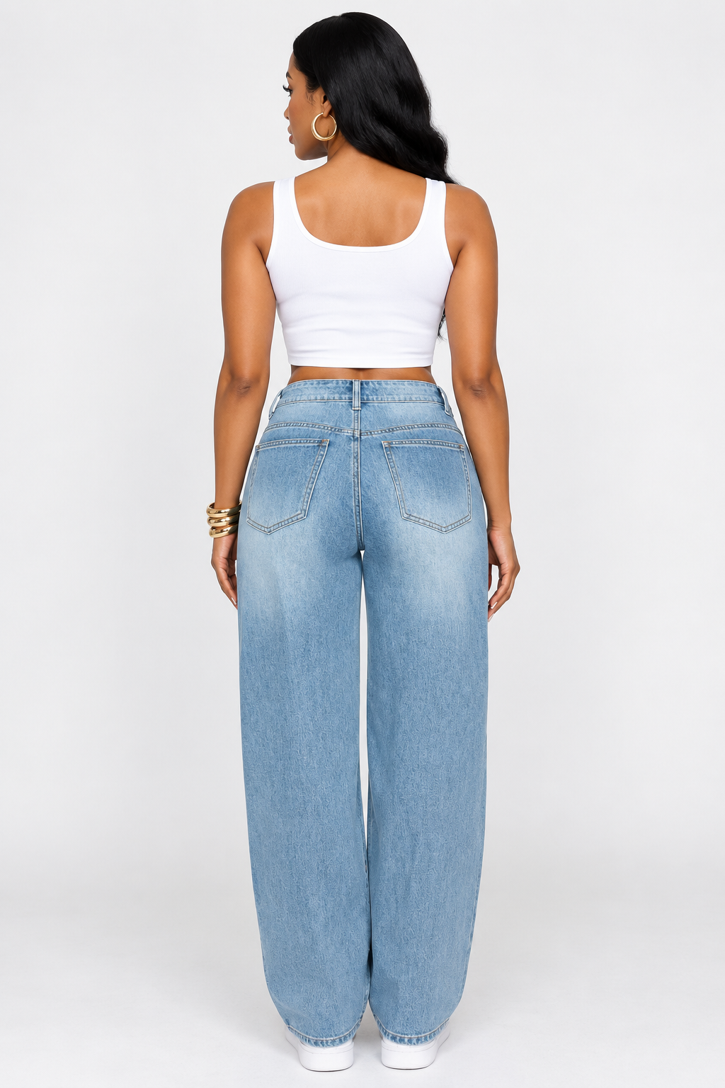 GRAB & GO BAGGY BARREL JEANS