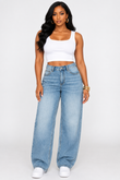 GRAB & GO BAGGY BARREL JEANS