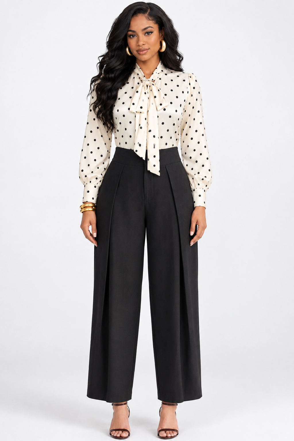 TESSA PANELED WIDE LEG PANTS